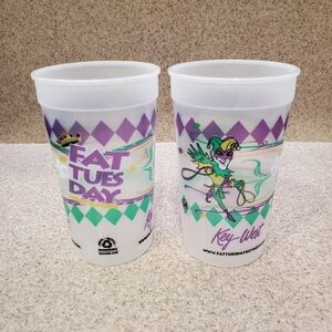 Fat Tuesday Key West Mardigras Plastic Reusable Cups